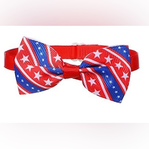 Bow Tie Collars 4 Holiday Pieces Dogs Cats Christmas Valentine St Patty July 4th - Picture 12 of 15